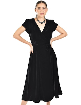 Vestido midi de fiesta Roman Fashion escote V