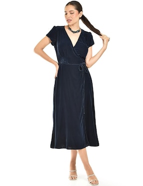Vestido midi de fiesta Roman Fashion escote V
