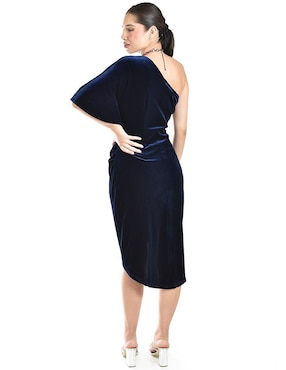Vestido a la rodilla de fiesta Roman Fashion escote medio