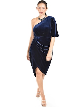 Vestido a la rodilla de fiesta Roman Fashion escote medio