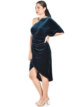 Vestido a la rodilla de fiesta Roman Fashion escote medio