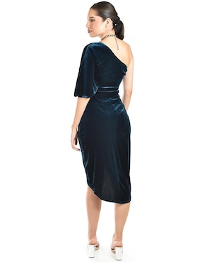 Vestido a la rodilla de fiesta Roman Fashion escote medio
