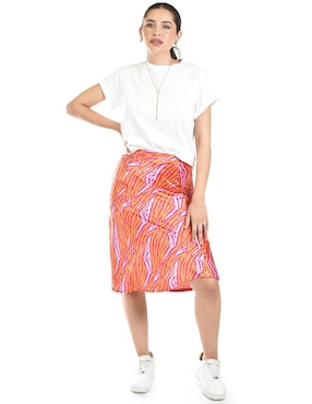 Falda midi Roman Fashion a la cintura