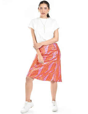 Falda midi Roman Fashion a la cintura