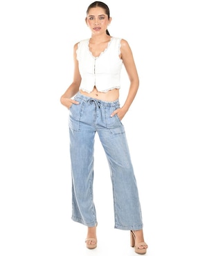 Pantalón relaxed Roman Fashion wide leg para mujer