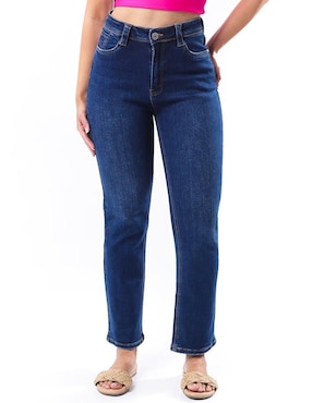 Jeans straight Roman Fashion J-Dff-1686-Dark para mujer