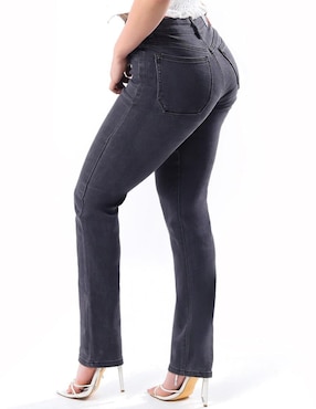 Jeans straight Roman Fashion J-Kyr-1346-Negro para mujer
