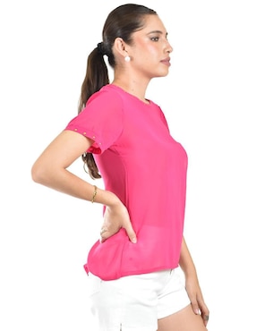 Blusa Roman Fashion manga corta para mujer