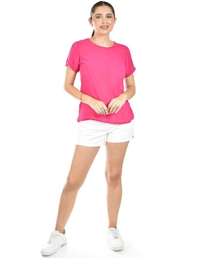 Blusa Roman Fashion manga corta para mujer