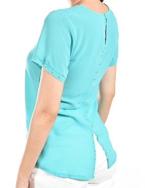 Blusa Roman Fashion manga corta para mujer