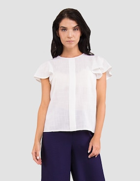 Blusa Too Petite manga corta para mujer