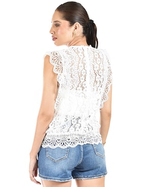 Blusa Roman Fashion manga corta para mujer