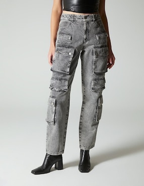 Jeans cargo baggy Studio F para mujer