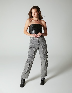 Jeans cargo baggy Studio F para mujer