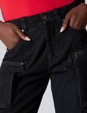 Jeans cargo straight Studio F para mujer