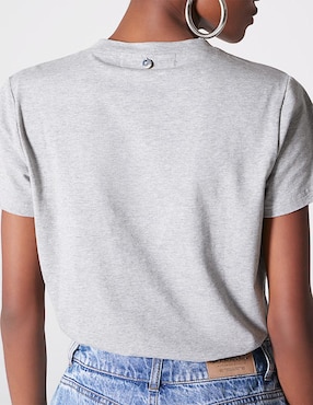 Playera manga corta Studio F cuello redondo para mujer