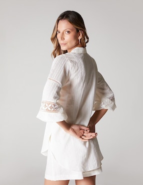 Blusa Studio F manga 3/4 para mujer