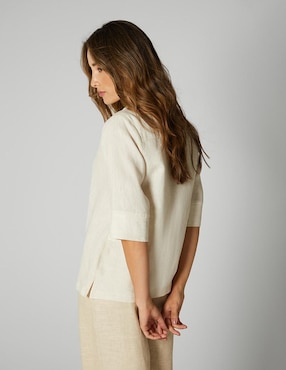 Blusa Studio F manga 3/4 para mujer