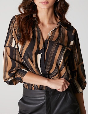 Body Studio F cuello camisero escote V para mujer
