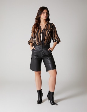 Body Studio F cuello camisero escote V para mujer