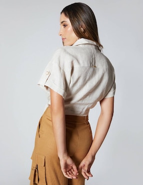 Blusa Studio F manga corta para mujer