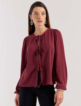 Blusa túnica Pieces manga larga para mujer