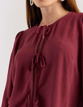 Blusa túnica Pieces manga larga para mujer