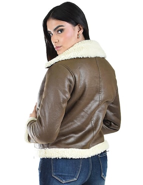 Chamarra casual Roman Fashion impermeable para mujer
