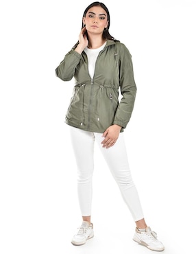 Chamarra casual Roman Fashion impermeable para mujer