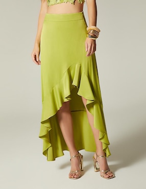 Falda larga Studio F Glam Night cintura alta