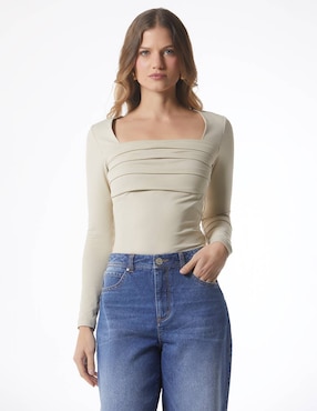 Blusa Studio F manga larga para mujer