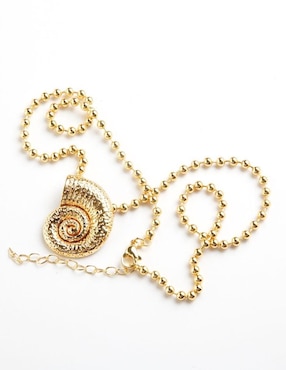 Collar de caracol Yoiko Orviane de baño de oro 18 K