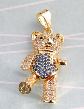 Dije de oso Yoiko nuubiloso 18 K zirconia