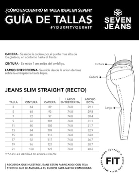 Jeans skinny Seven Jeans corte cintura alta para mujer