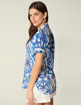 Blusa Studio F manga corta para mujer
