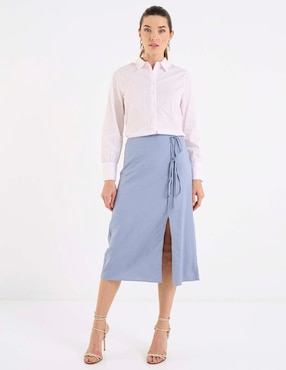 Camisa Petite Studio manga larga para mujer