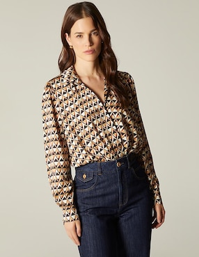 Body Studio F cuello camisero escote V para mujer
