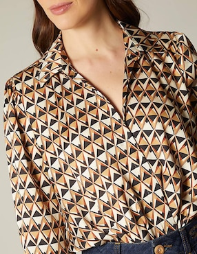 Body Studio F cuello camisero escote V para mujer