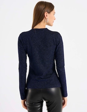 Blusa Hugo Blue manga larga para mujer