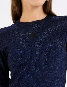 Blusa Hugo Blue manga larga para mujer