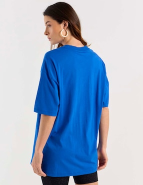 Playera manga corta Hugo Blue cuello redondo para mujer