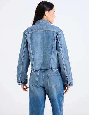 Chamarra denim Hugo Blue de mezclilla para mujer