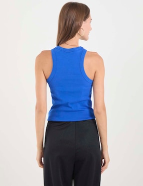 Playera Hugo Blue cuello redondo para mujer