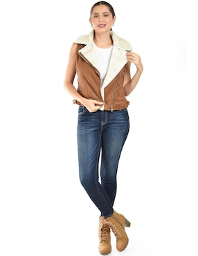 Chaleco Roman Fashion de borrega para mujer