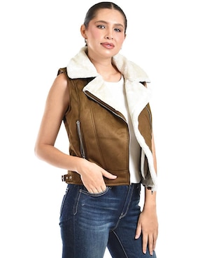 Chaleco Roman Fashion de borrega para mujer