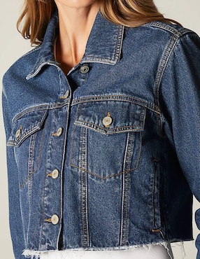 Chamarra denim Studio F de mezclilla para mujer