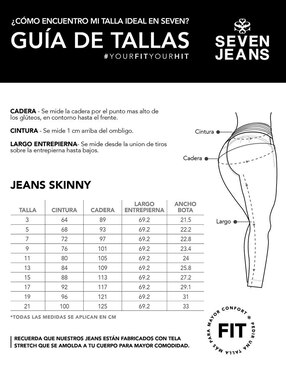 Jeans skinny Seven Jeans para mujer