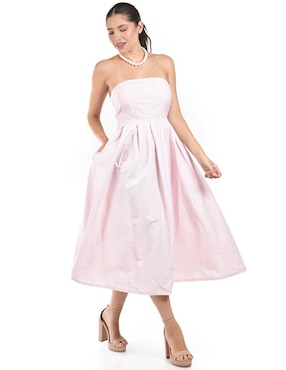 Vestido midi de fiesta Roman Fashion escote bajo