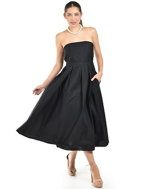 Vestido midi de fiesta Roman Fashion escote bajo