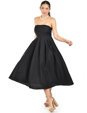 Vestido midi de fiesta Roman Fashion escote bajo